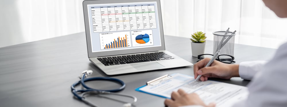 Business data dashboard provide business intelligence analytic for marketing strategy