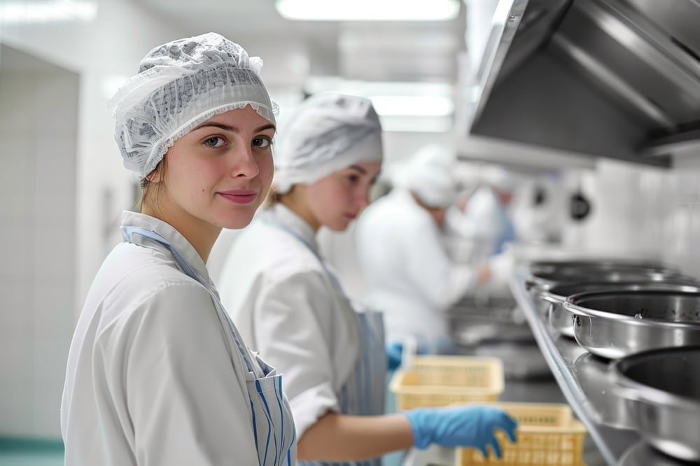 hospital kitchen workers