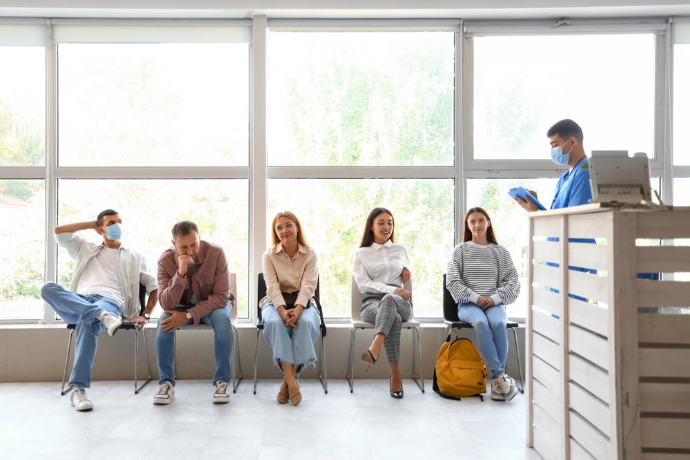 Patients waiting for their turn at hospital